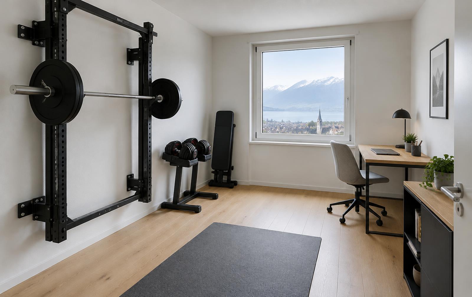 Salle de sport dans une pièce libre